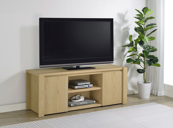 Coaster Laurelton 60-Inch 2-Door Tv Stand Media Console Light Oak