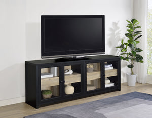 Coaster Denison 79-Inch 4-Door Tv Stand Media Console Black
