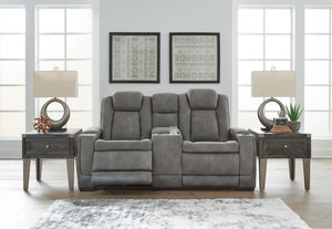 Next-Gen Zero Gravity P2 Durapella Power Reclining Adjustable Headrest Console Loveseat & USB Slate