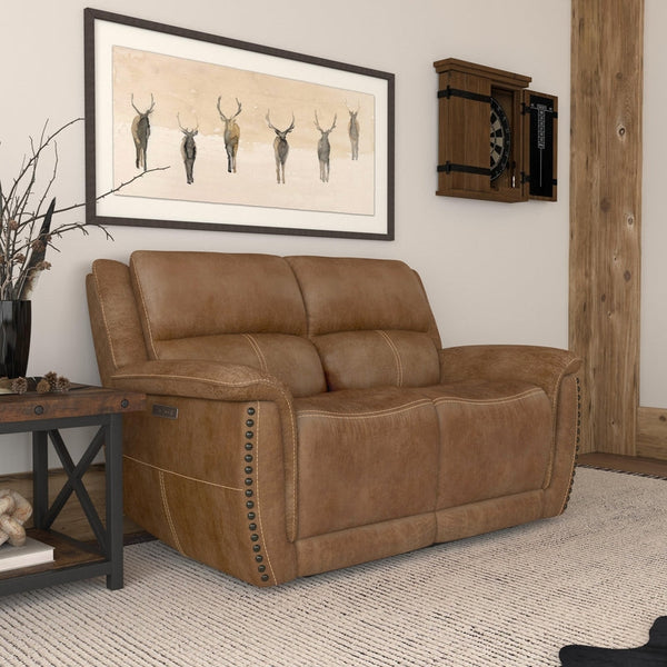 Flexsteel Zero Gravity Beau Fabric Power Reclining Loveseat with Power Headrests in Silt