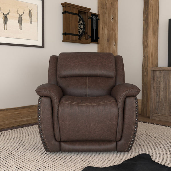 Flexsteel Zero Gravity Beau Fabric Power Recliner with Power Headrest in Sable