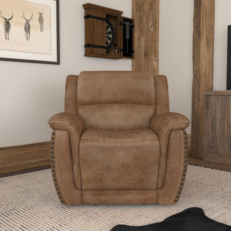 Flexsteel Zero Gravity Beau Fabric Power Recliner with Power Headrest in Silt
