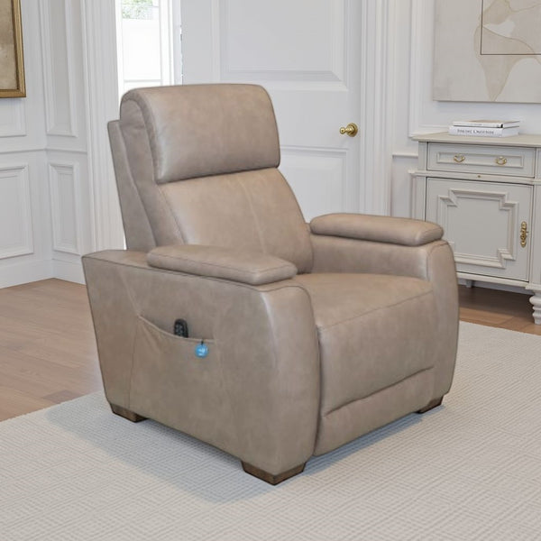 Flexsteel Zero Gravity Vibe Fabric Power Recliner with Power Headrest, Lumbar, Heat, Massage & Pulse in Cognac Dune