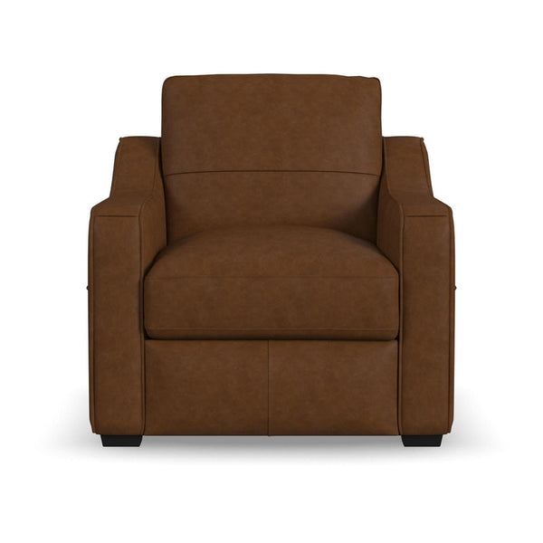 Flexsteel Hudson Leather Chair in Autumn