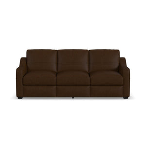 Flexsteel Hudson Leather Sofa in Woodland