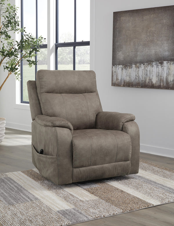 Crestmeade Power Lift Heat & Massage Recliner Fossil