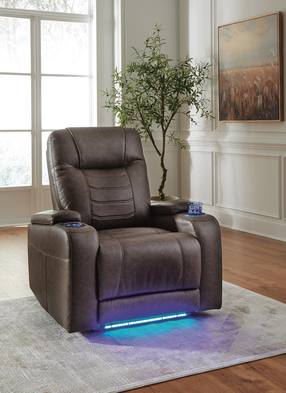 Schooner Rocks Zero Gravity P2 Dual-Power Adjustable Headrest Recliner Umber
