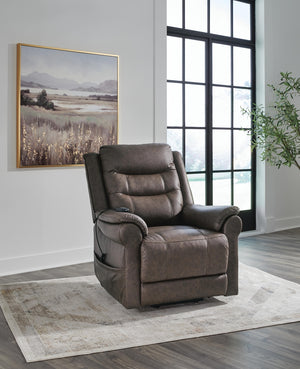 Oatman Power Lift Heat & Massage Recliner Umber
