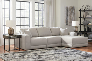 Next-Gen Gaucho 3-Piece Stationary Sectional Stationary Sofa with Chaise Gray