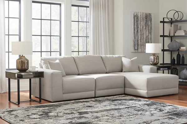 Next-Gen Gaucho 3-Piece Stationary Sectional Stationary Sofa with Chaise Gray