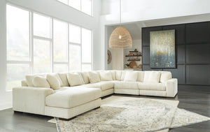 Lindyn 6-Piece Sectional with Chaise Ivory