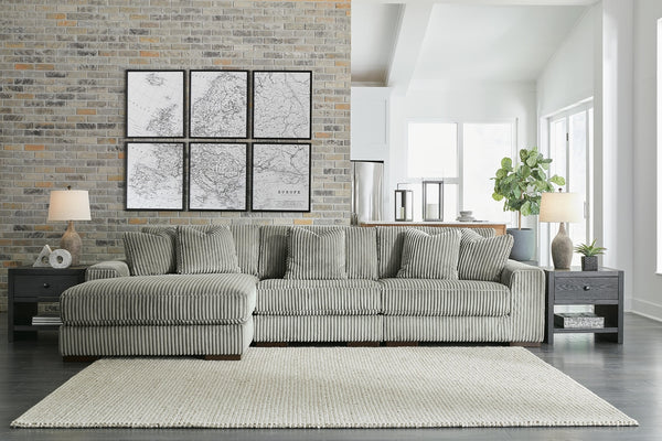 Lindyn 3-Piece Sectional with Chaise Fog