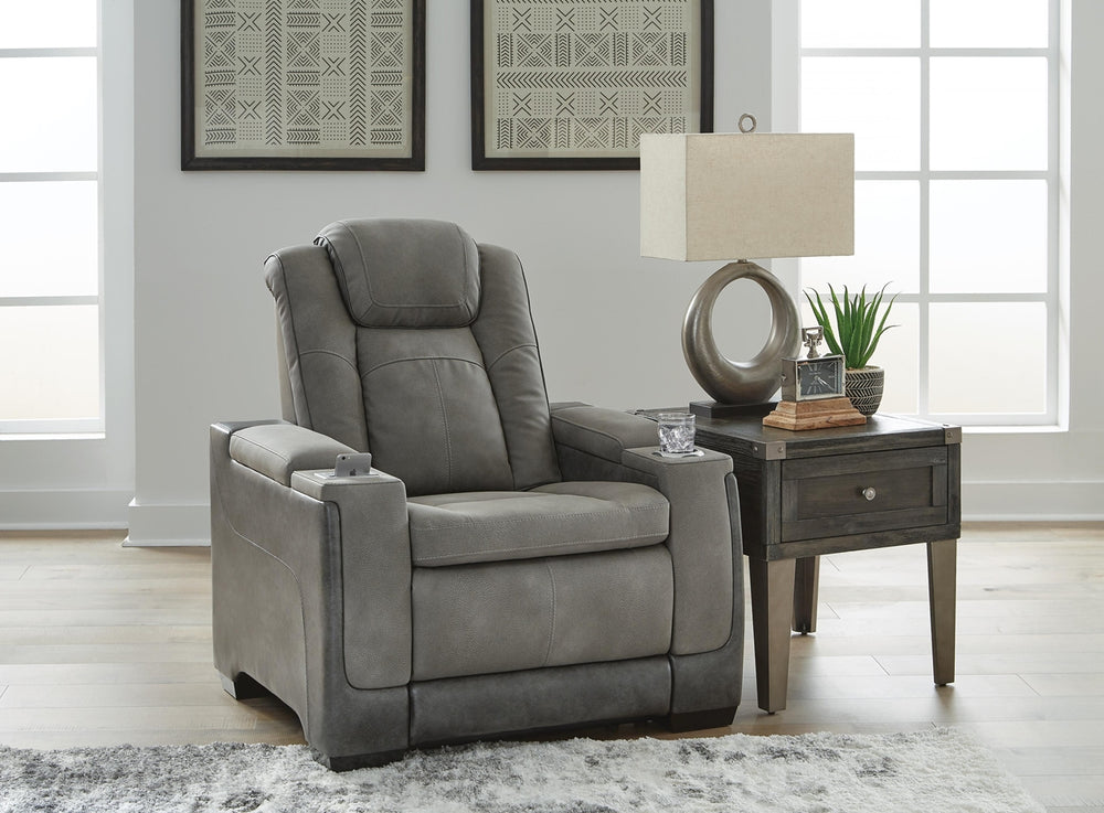 Next-Gen Zero Gravity P2 Durapella Dual-Power Adjustable Headrest Recliner with USB Slate