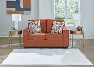 Aviemore Fabric Stationary Loveseat Spice