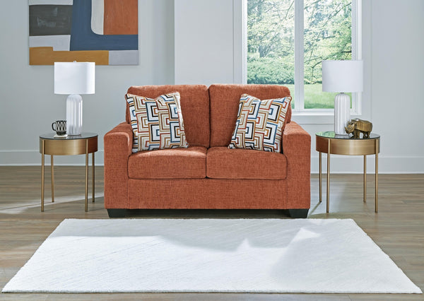 Aviemore Fabric Stationary Loveseat Spice