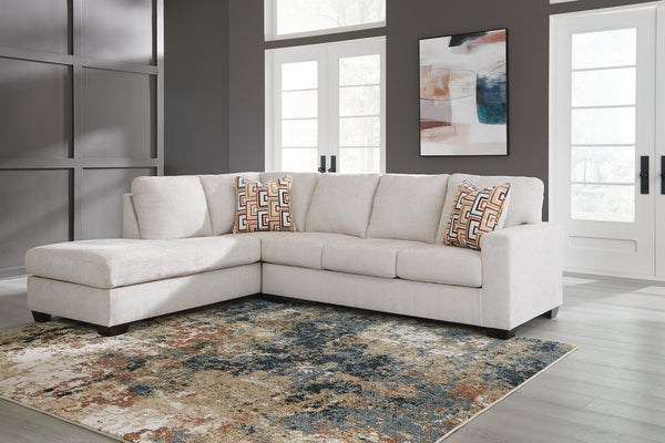 Aviemore 2-Piece Fabric Stationary Sectional with Chaise Stone