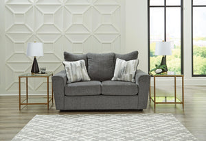 Stairatt Fabric Stationary Loveseat Gravel