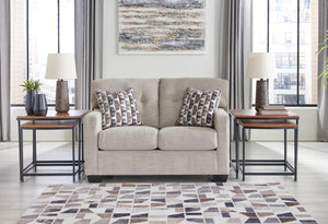 Mahoney Fabric Stationary Loveseat Pebble