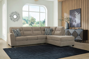 Olten 2-Piece Fabric Sectional with Chaise Mocha