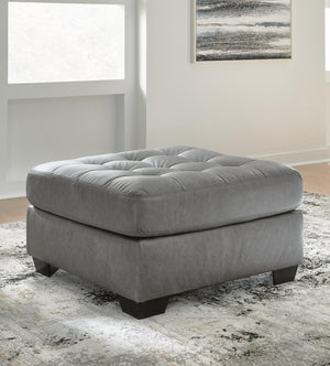 Clairette Court Oversized Fabric Accent Ottoman Alloy