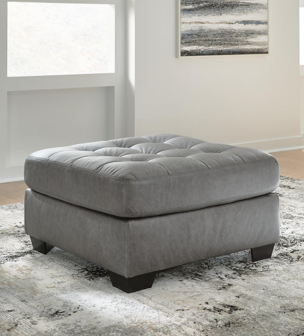 Clairette Court Oversized Fabric Accent Ottoman Alloy