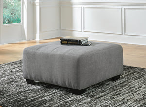 Birkdale Court Oversized Fabric Accent Ottoman Gray