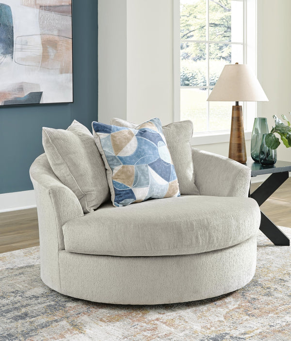 Maxon Place Oversized Swivel Accent Chair Stone