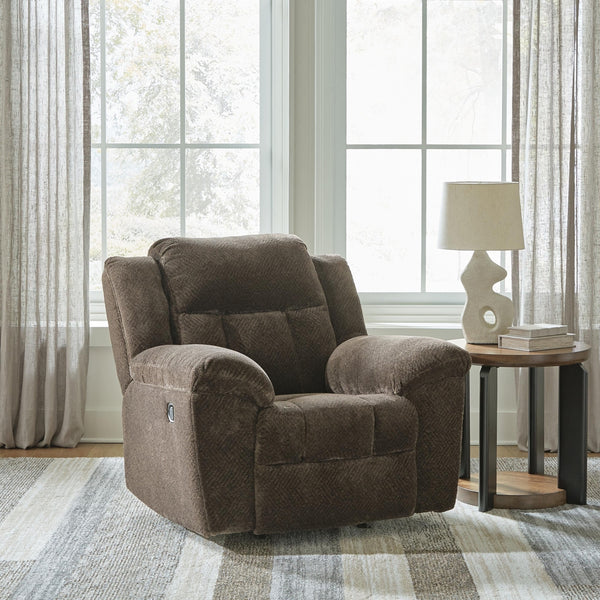 Frohn Fabric Manual Rocker Recliner Chocolate