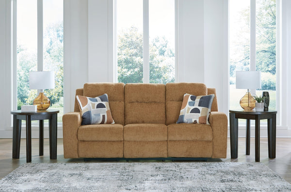 Kanlow Reclining Fabric Sofa Honey
