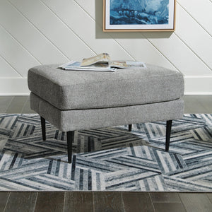 Hazela Fabric Ottoman Charcoal