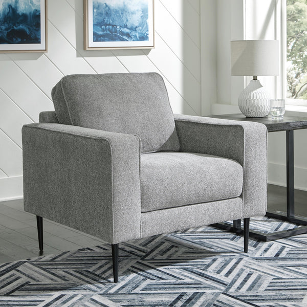 Hazela Stationary Fabric Chair Charcoal