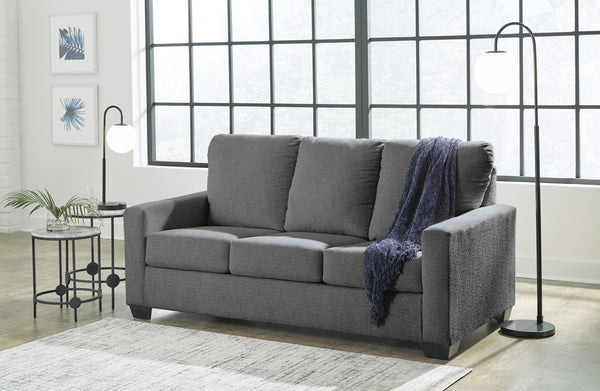 Rannis Fabric Full Stationary Sofa Sleeper Pewter