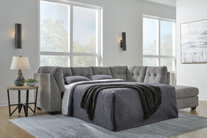 Marleton 2-Piece Sleeper Stationary Sectional with Chaise Gray