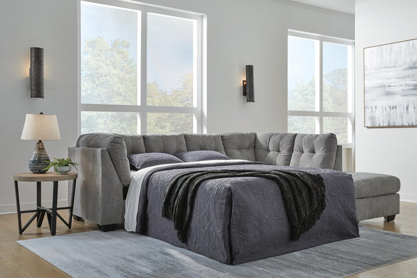 Marleton 2-Piece Sleeper Stationary Sectional with Chaise Gray
