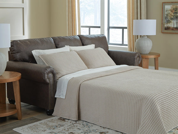 Roxmere Queen Stationary Sofa Sleeper Umber