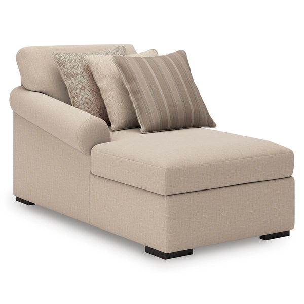 LadyMae Stationary 4-Piece Sectional with Chaise Twill