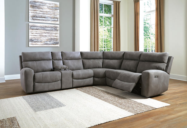 Next-Gen Durapella 6-Piece Power Reclining Zero Gravity Sectional Slate