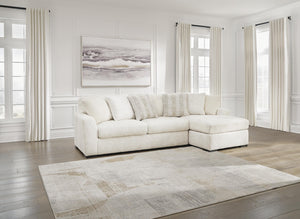 Chessington 2-Piece Fabric Sectional with Chaise Ivory