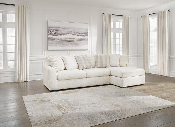 Chessington 2-Piece Fabric Sectional with Chaise Ivory