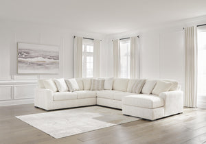 Chessington 4-Piece Fabric Sectional with Chaise Ivory