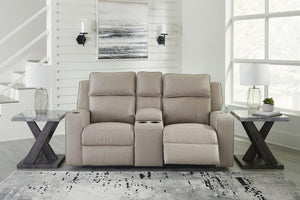 Lavenhorne Reclining Console Loveseat with USB Pebble