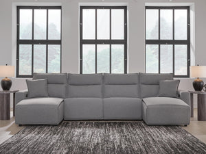 Modmax II P2 4-Piece Power Reclining Sectional with Chaise Salt & Pepper