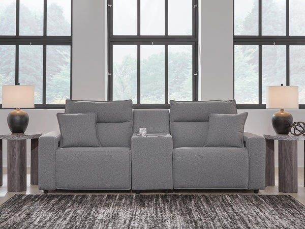 Modmax II P2 3-Piece Power Reclining Sectional with Console Salt & Pepper