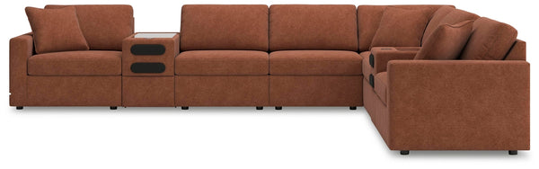 Modmax 8-Piece Sectional with Audio Consoles Spice