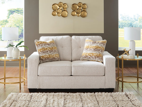 Larimer Fabric Stationary Loveseat Stone