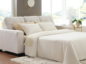 Larimer Queen Fabric Stationary Sofa Sleeper Stone