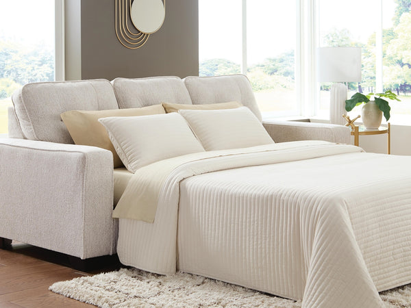 Larimer Queen Fabric Stationary Sofa Sleeper Stone