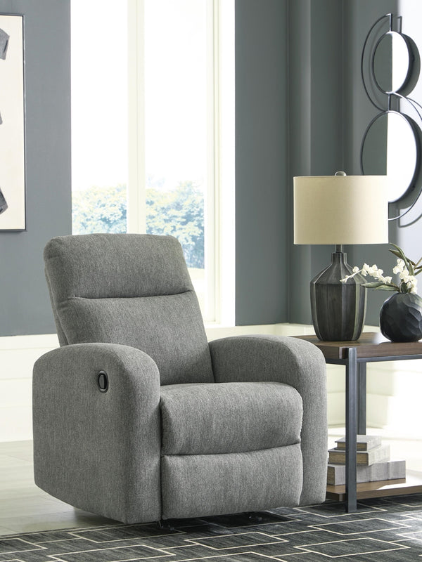 Gauntlet Fabric Manual Rocker Recliner Sterling