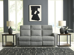 Gauntlet Reclining Fabric Sofa Sterling