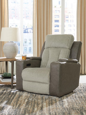 WhipLash Zero Gravity P2 Fabric Dual-Power Adjustable Headrest Heat Massage Recliner Sisal